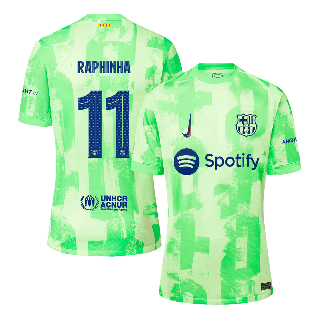 RAPHINHA #11 Barcelona Third Away Soccer Jersey 2024/25- UCL