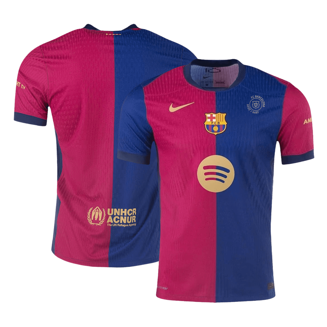 Barcelona Home Authentic Soccer Jersey 2024/25 - 125th Anniversary(Spotify Logo Without Text)