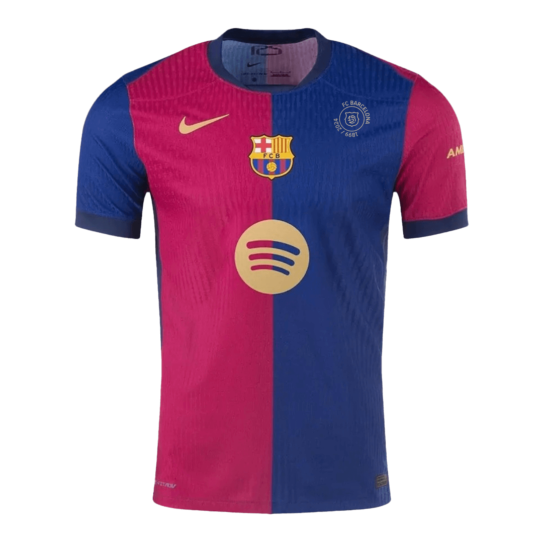 Barcelona Home Authentic Soccer Jersey 2024/25 - 125th Anniversary(Spotify Logo Without Text)