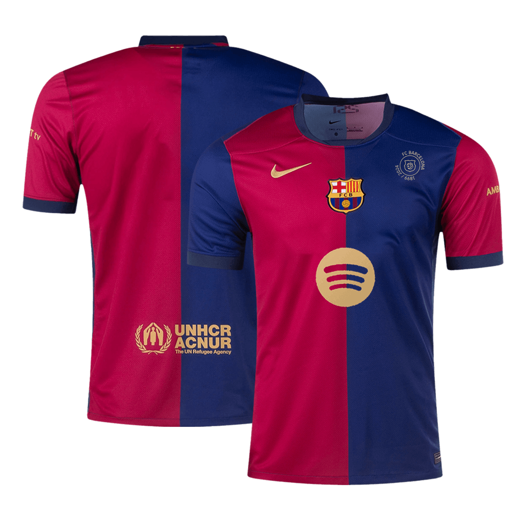 Barcelona Home Soccer Jersey 2024/25 - 125th Anniversary (Spotify Logo Without Text)