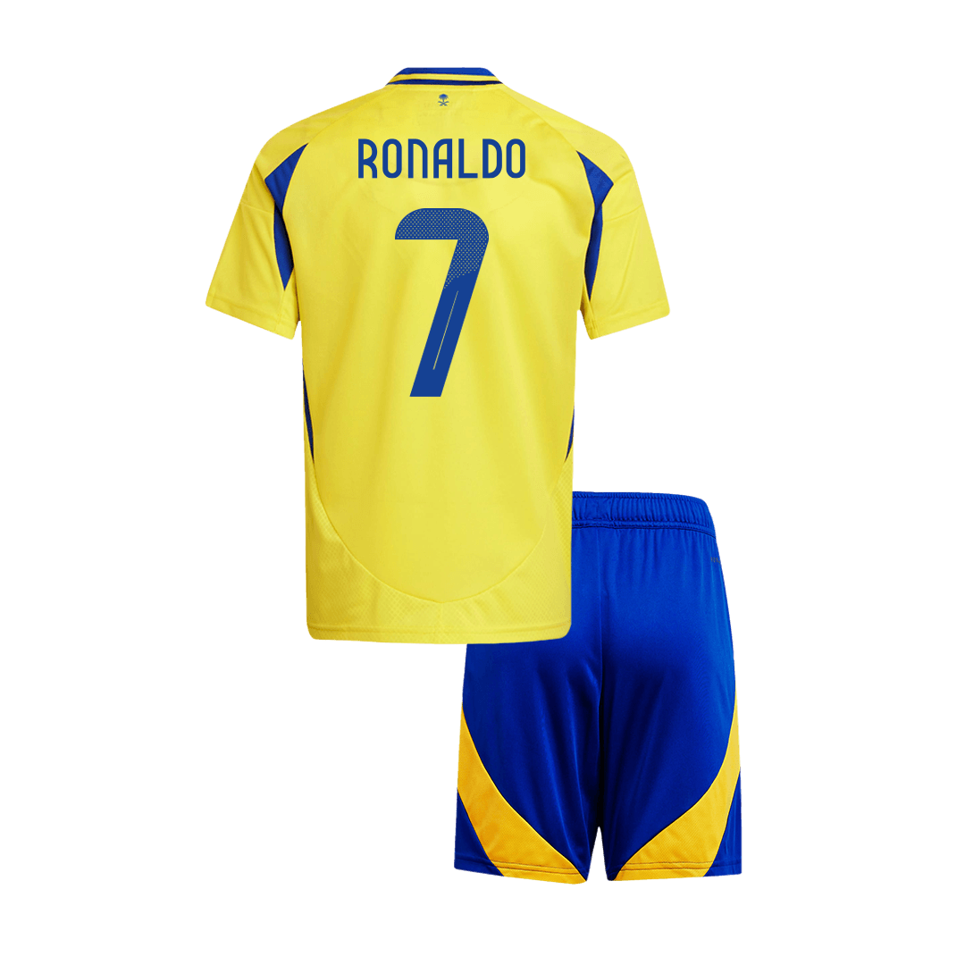 RONALDO #7 Al Nassr Home Kids Soccer Jerseys Kit 2024/25 - ACL