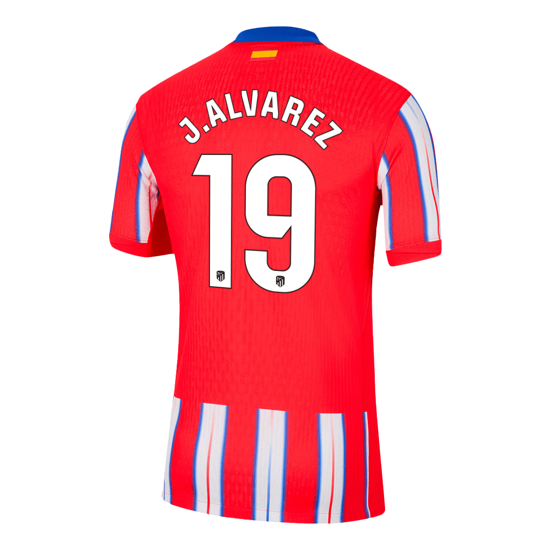 J.ALVAREZ #19 Atletico Madrid Home Authentic Soccer Jersey 2024/25
