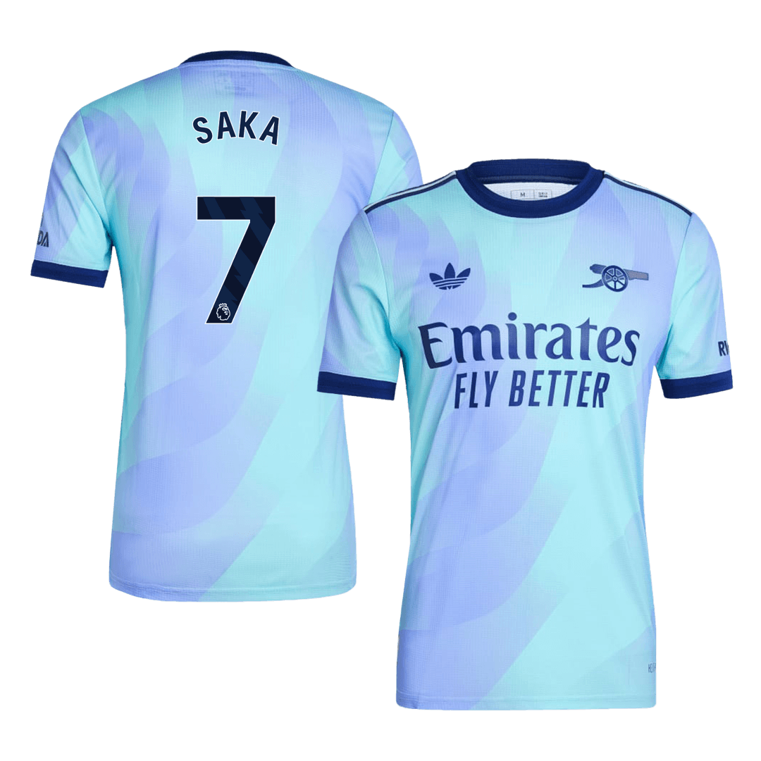 SAKA #7 Arsenal Third Away Authentic Soccer Jersey 2024/25