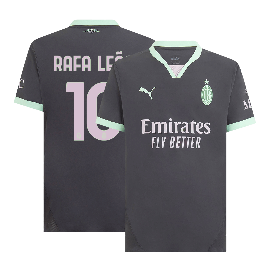RAFA LEÃO #10 AC Milan Third Away Authentic Soccer Jersey 2024/25