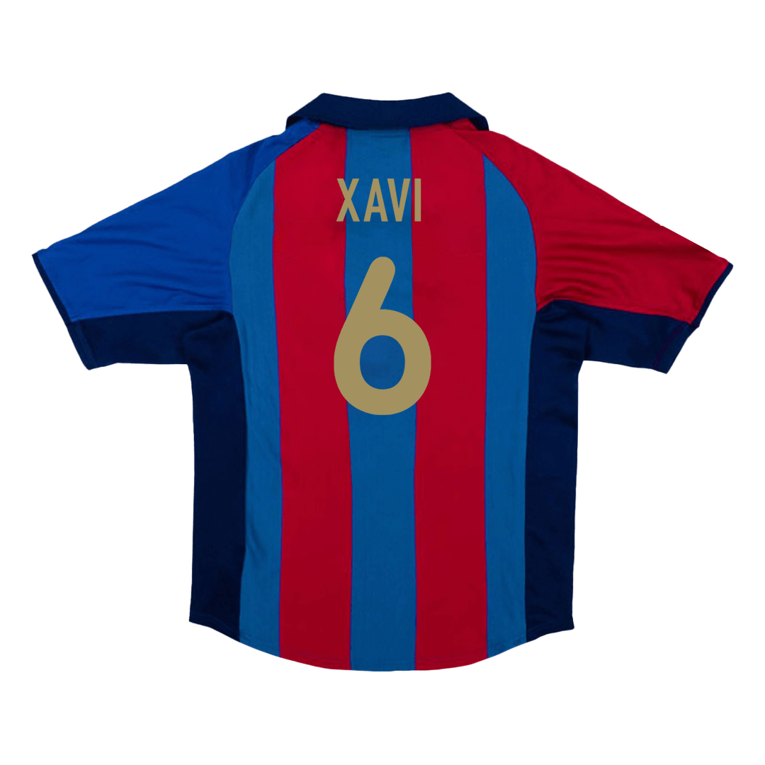 Vintage Soccer Jersey XAVI #6 Barcelona Home 2001/02