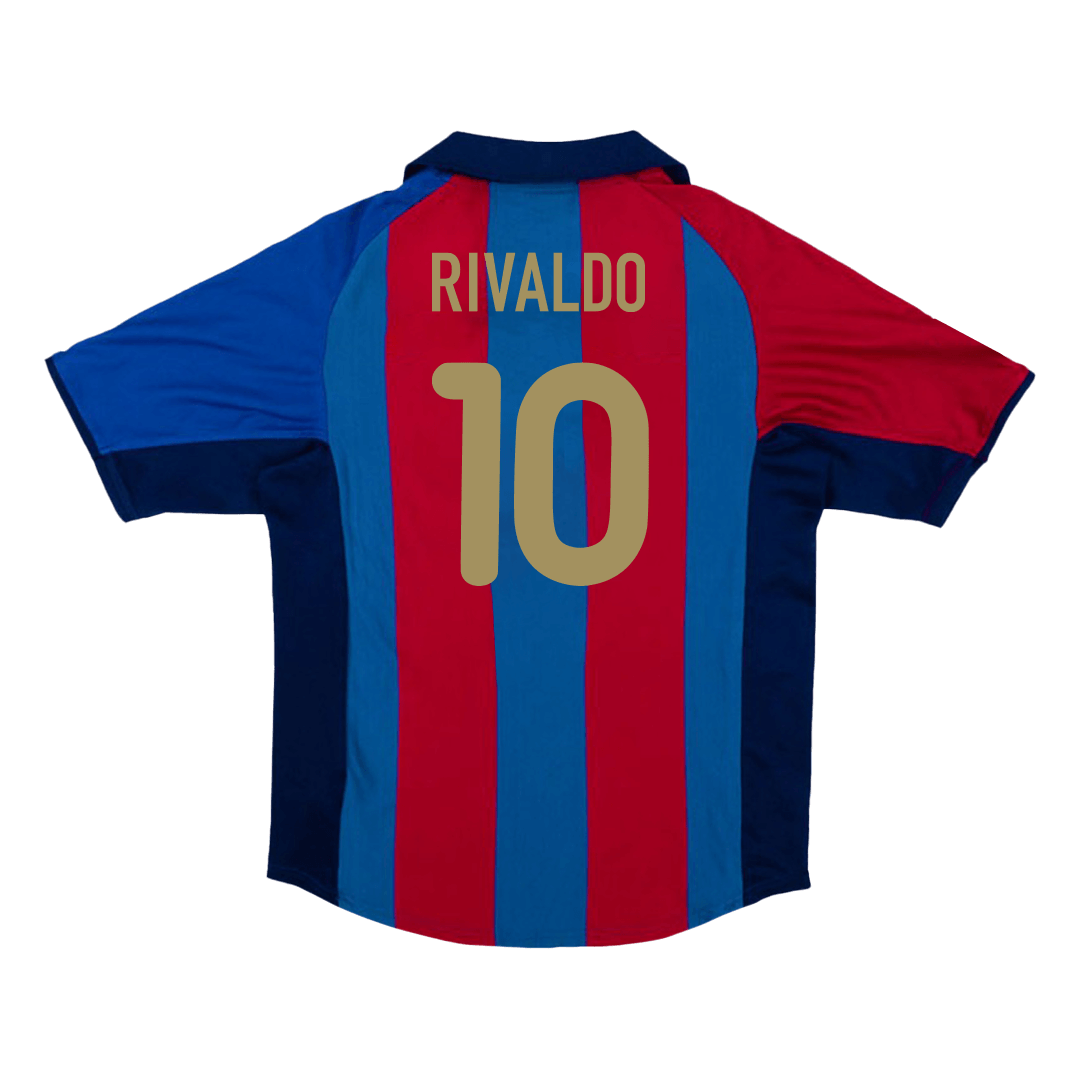 Vintage Soccer Jersey RIVALDO #10 Barcelona Home 2001/02