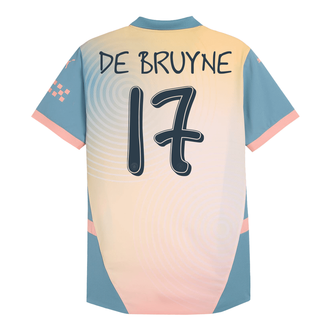 DE BRUYNE #17 Manchester City Fourth Away Authentic Soccer Jersey 2024/25 - Definitely City