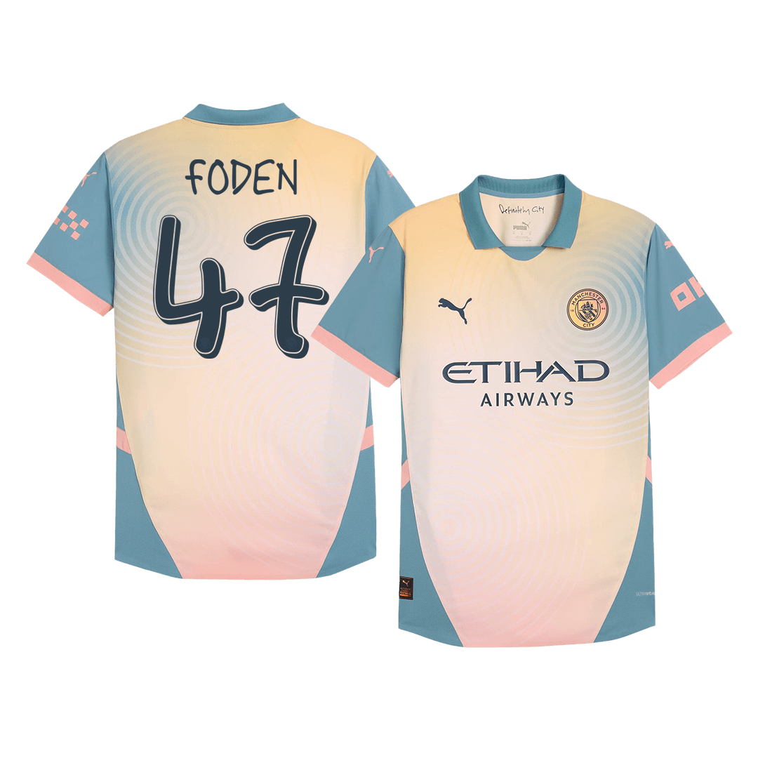 FODEN #47 Manchester City Fourth Away Authentic Soccer Jersey 2024/25 - Definitely City
