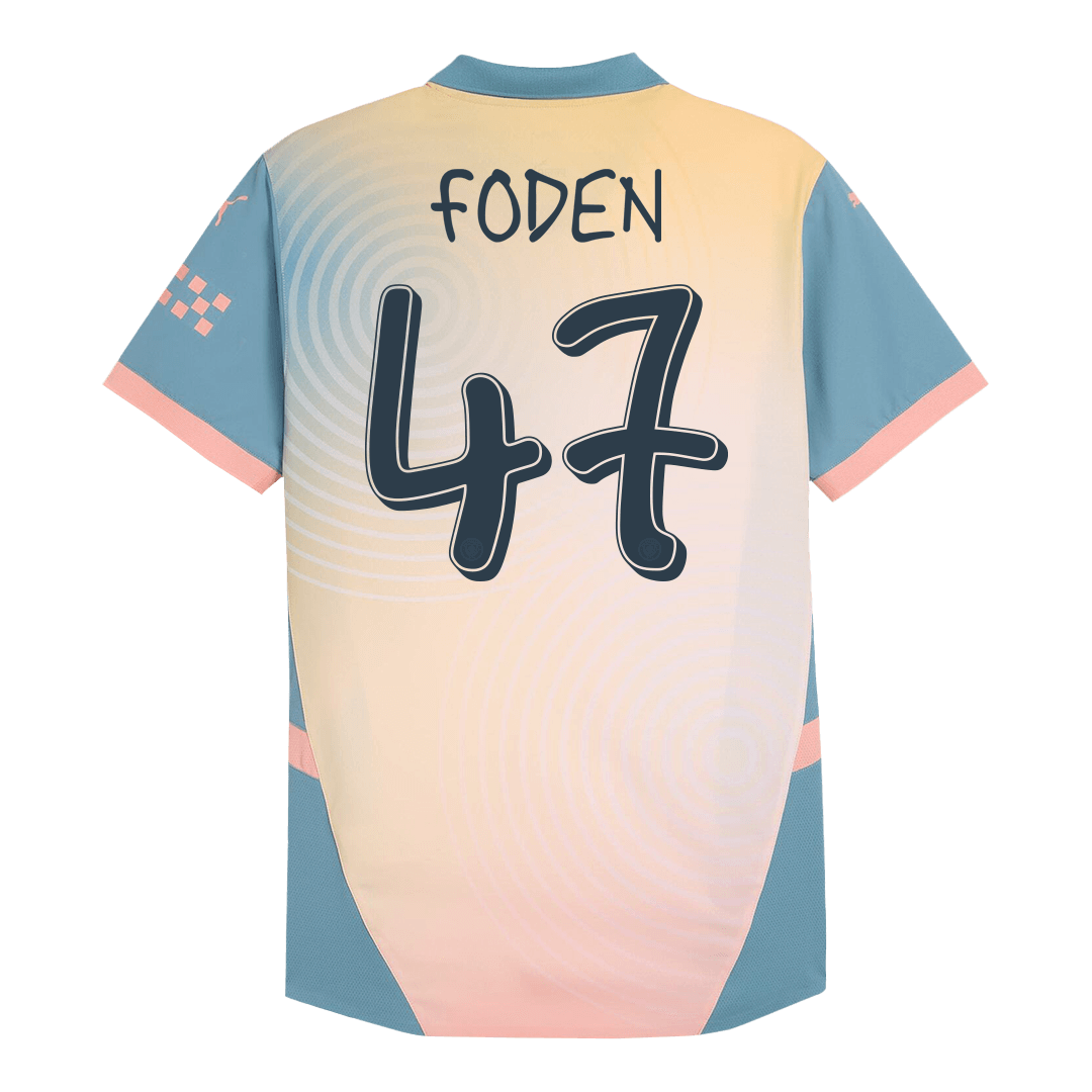 FODEN #47 Manchester City Fourth Away Authentic Soccer Jersey 2024/25 - Definitely City