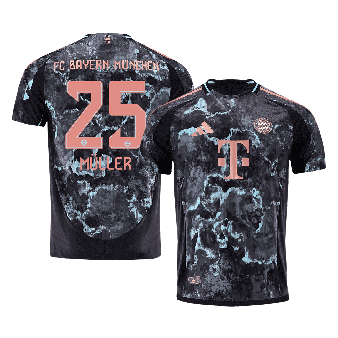 MÜLLER #25 Bayern Munich Away Authentic Soccer Jersey 2024/25