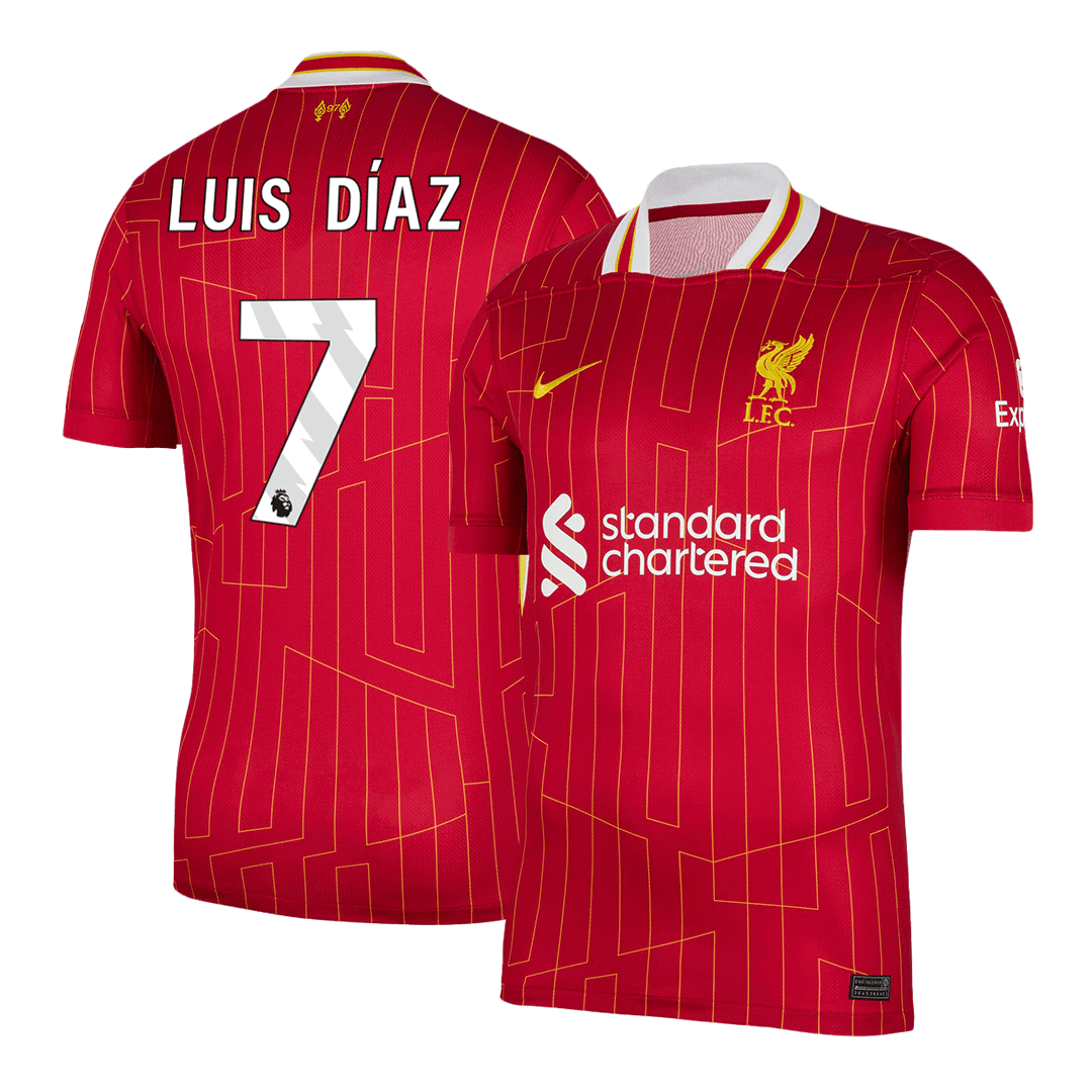 LUIS DÍAZ #7 Liverpool Home Soccer Jersey 2024/25