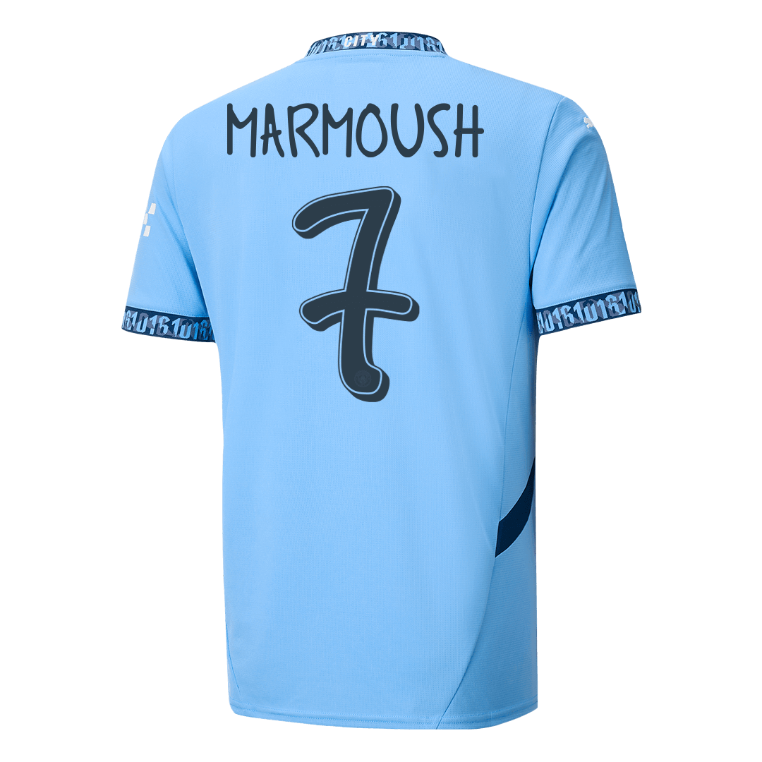 MARMOUSH #7 Manchester City Home Soccer Jersey 2024/25 - UCL