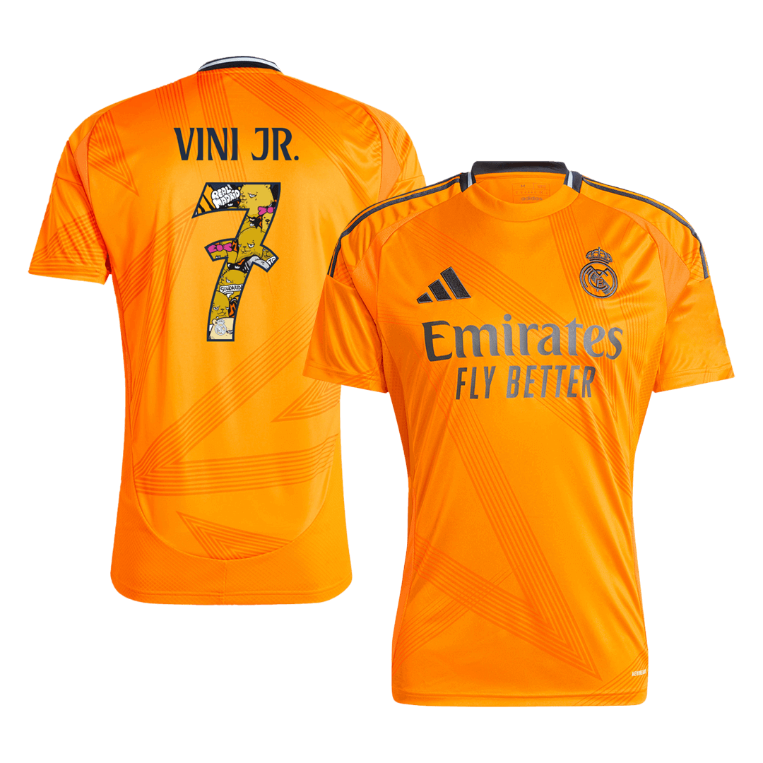 VINI JR. #7 Real Madrid Away Soccer Jersey 2024/25 - Bear Champ Font