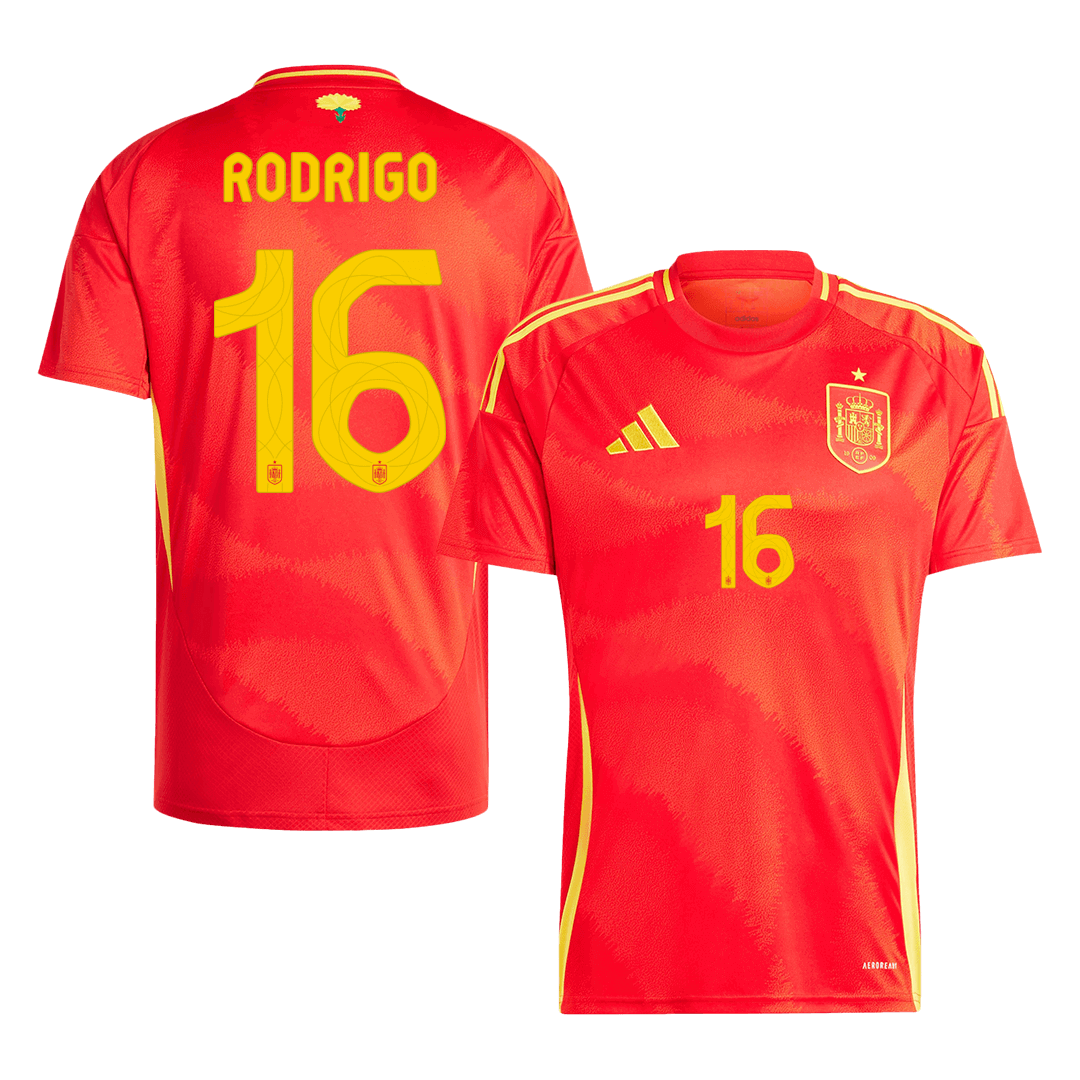 RODRIGO #16 Spain Home Soccer Jersey EURO 2024