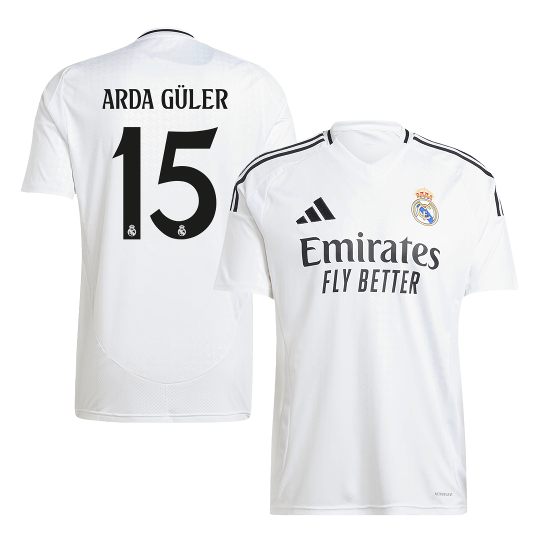 ARDA GÜLER #15 Real Madrid Home Soccer Jersey 2024/25