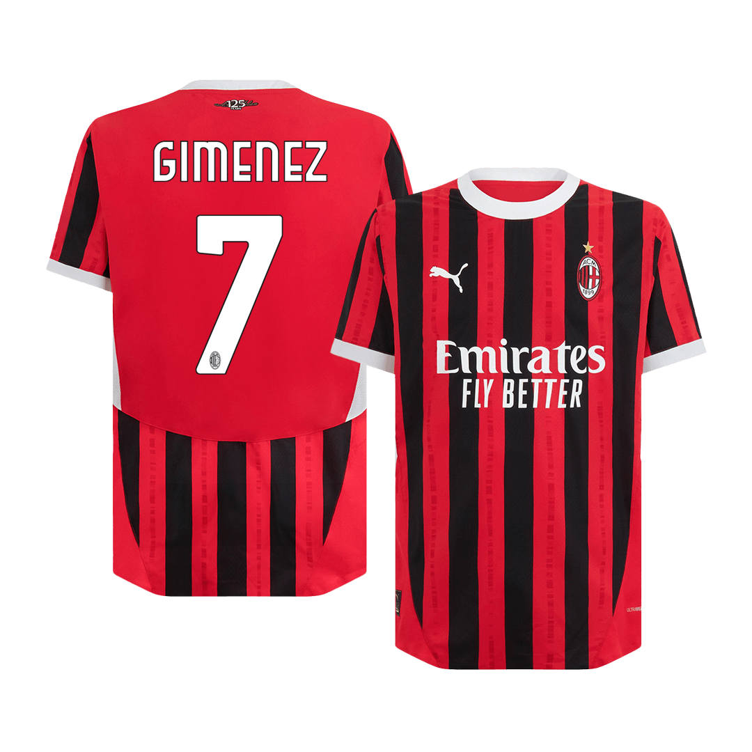 GIMENEZ #7 AC Milan Home Authentic Soccer Jersey 2024/25