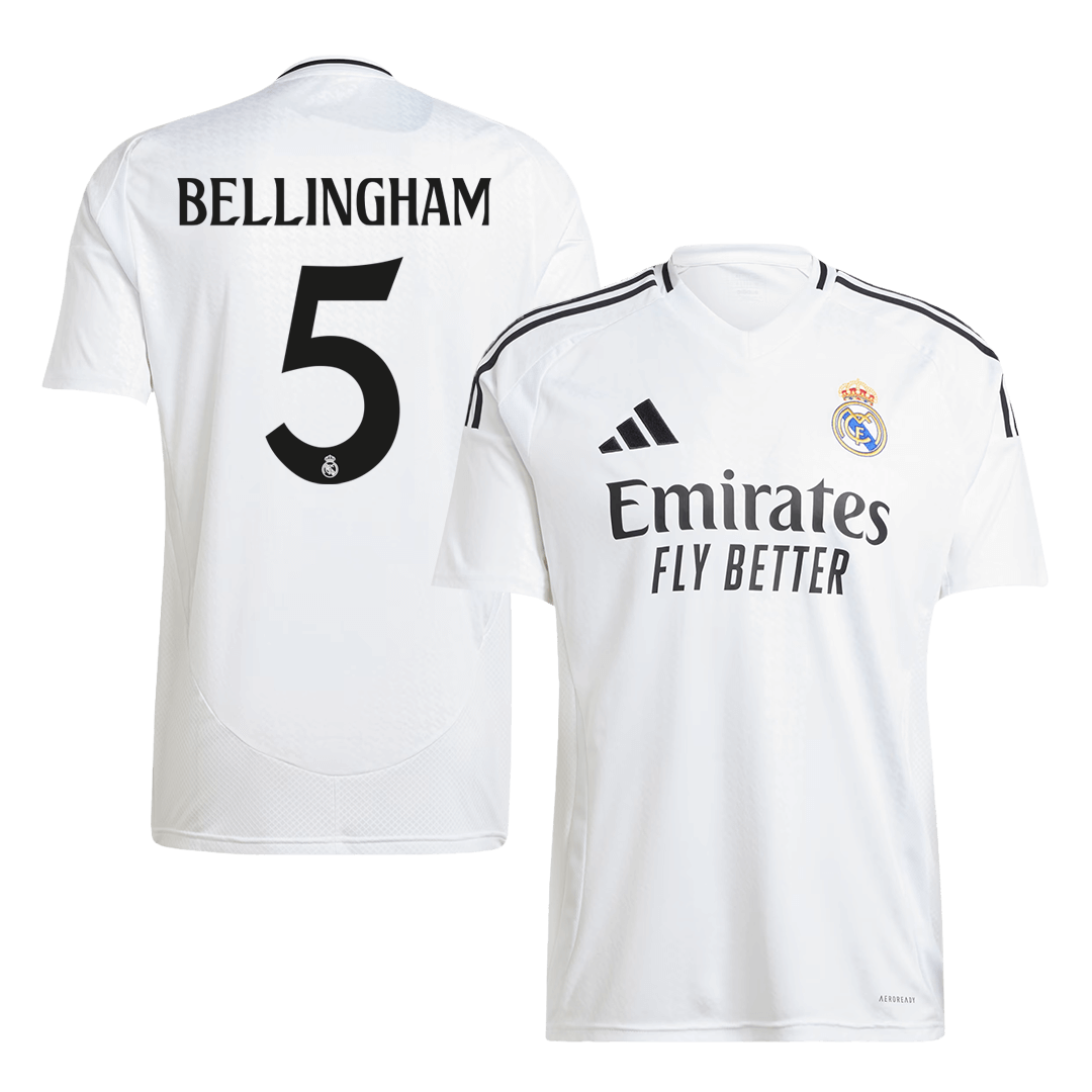 BELLINGHAM #5 Real Madrid Home Soccer Jersey 2024/25