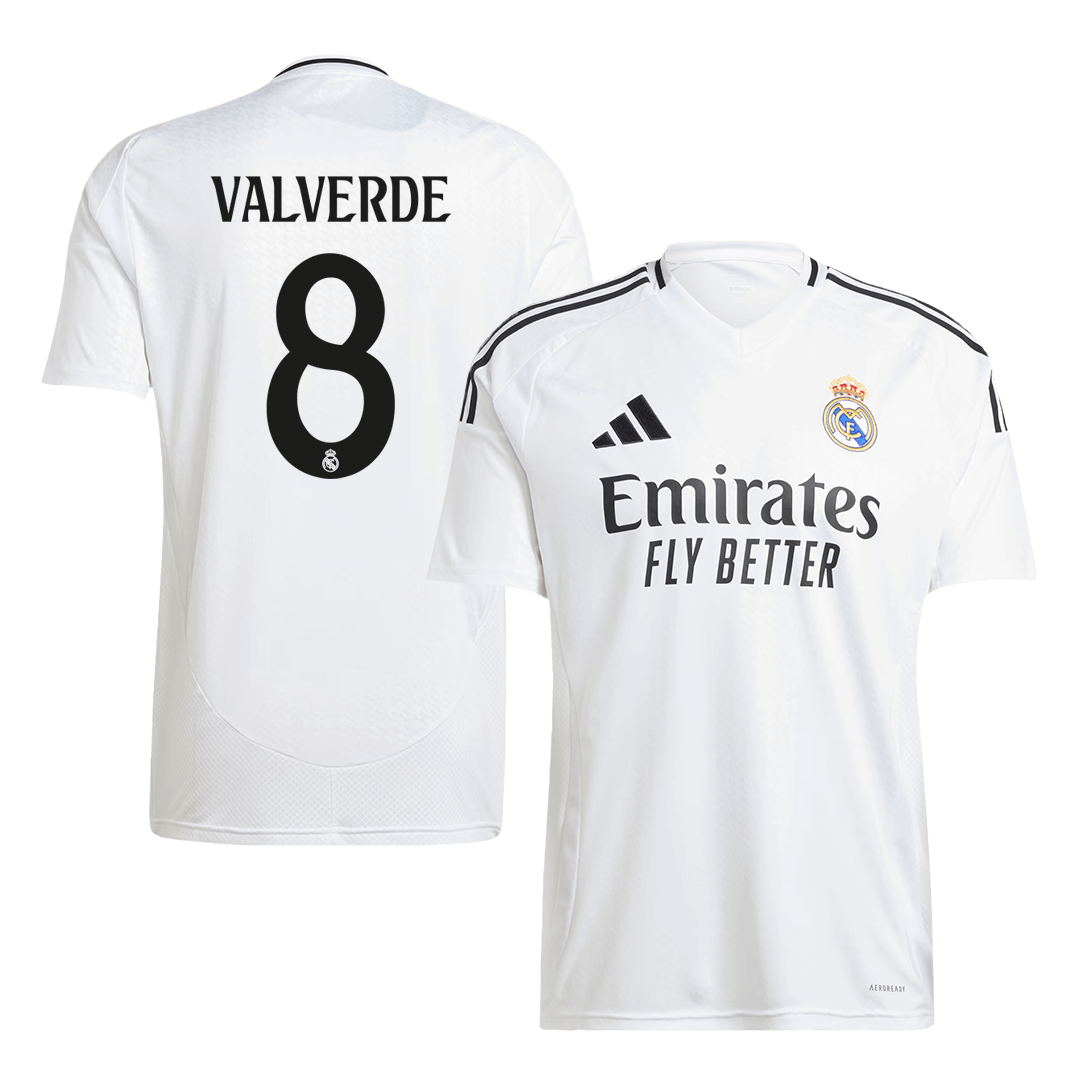 VALVERDE #8 Real Madrid Home Soccer Jersey 2024/25