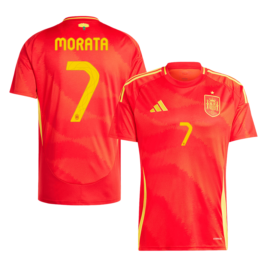 MORATA #7 Spain Home Soccer Jersey EURO 2024