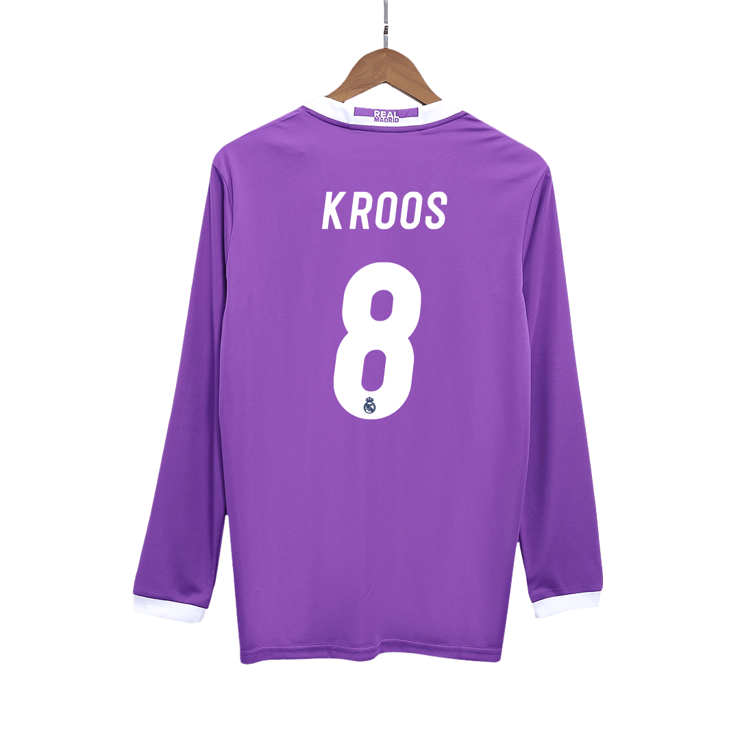 Vintage Soccer Jersey KROOS #8 Real Madrid Away Long Sleeve 2016/17