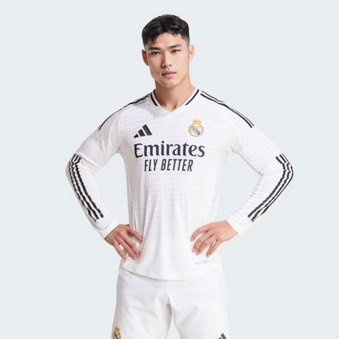 Authentic Real Madrid Home Long Sleeve Soccer Jersey 2024/25
