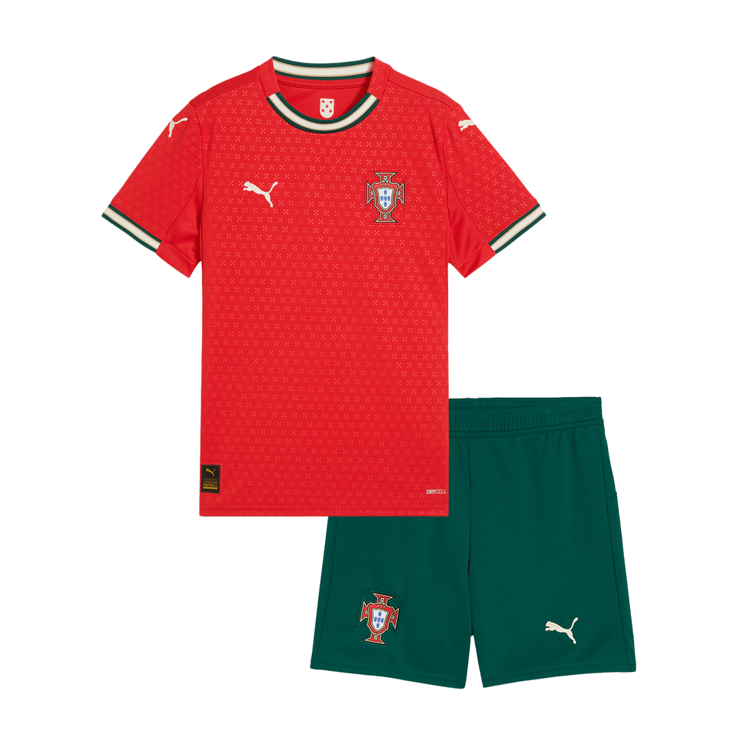Portugal Home Kids Soccer Jerseys Kit 2025