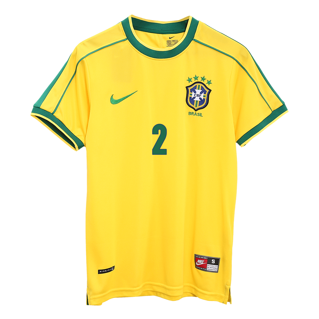 Vintage Soccer Jersey CAFU #2 Brazil Home 1998