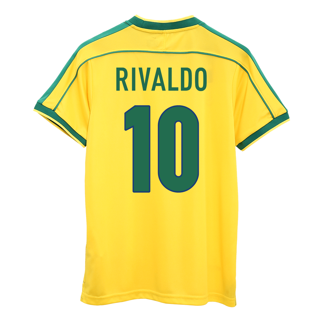 Vintage Soccer Jersey RIVALDO #10 Brazil Home 1998