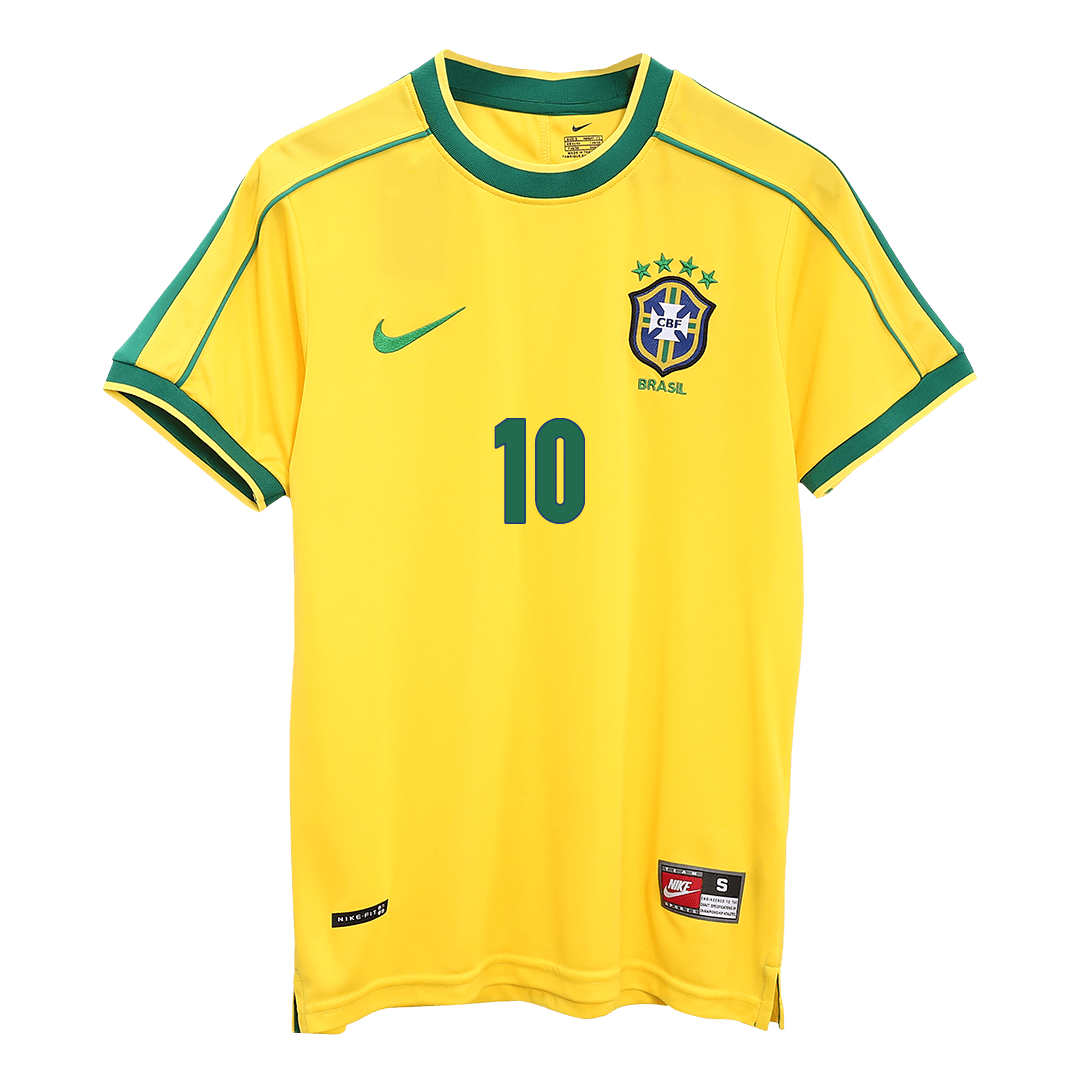 Vintage Soccer Jersey RIVALDO #10 Brazil Home 1998