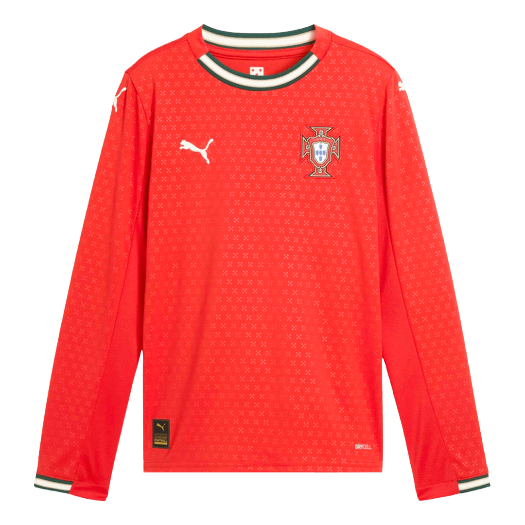 Portugal Home Long Sleeve Soccer Jersey 2025