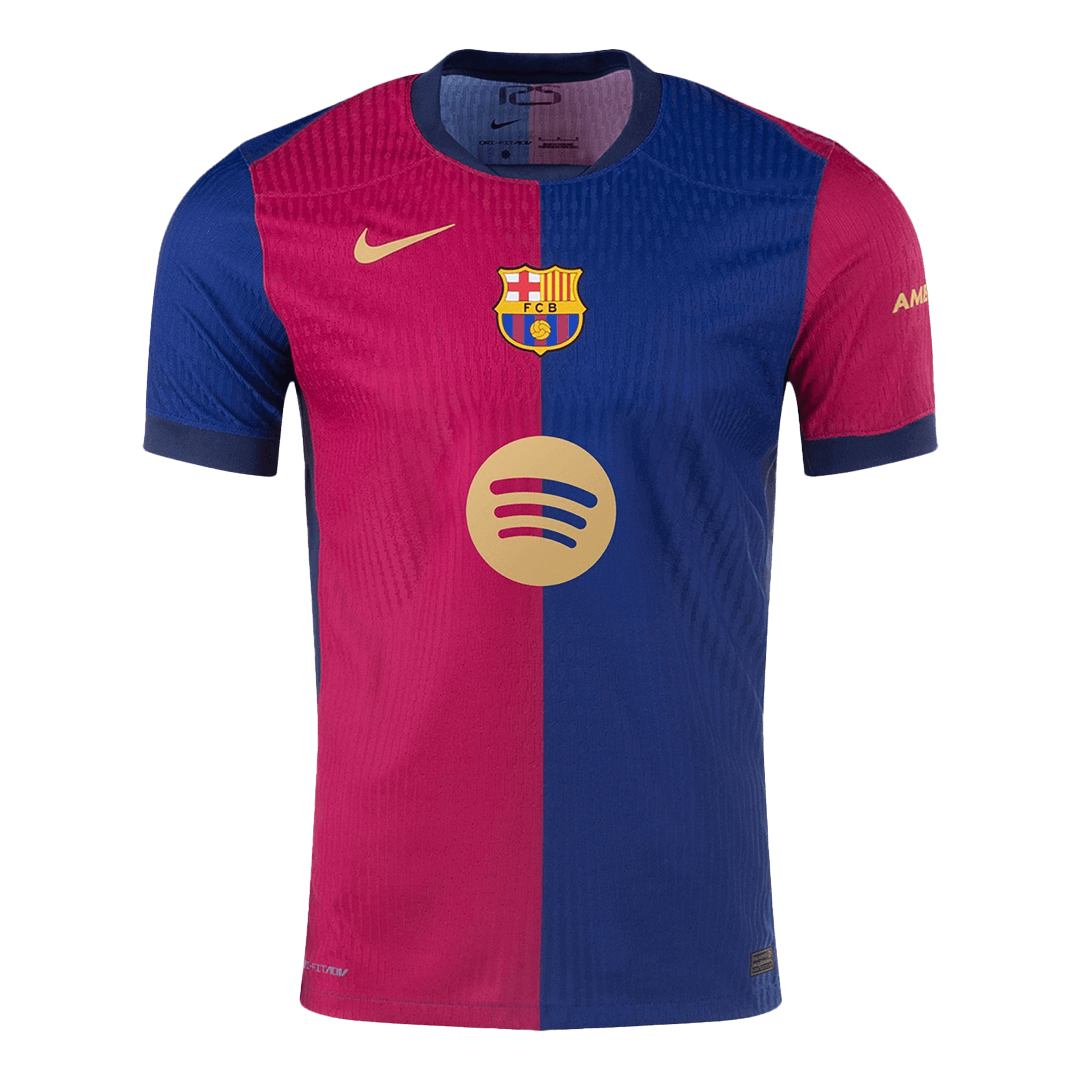 RAPHINHA #11 Barcelona Home Authentic Soccer Jersey 2024/25 - UCL(Spotify Logo Without Text)