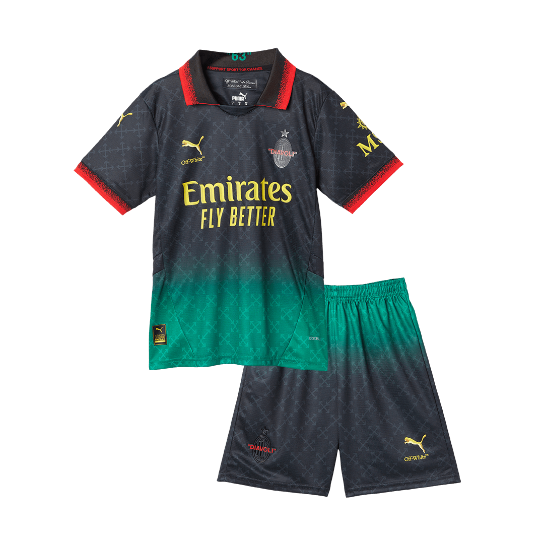 AC Milan Fourth Away Kids Soccer Jerseys Kit 2024/25