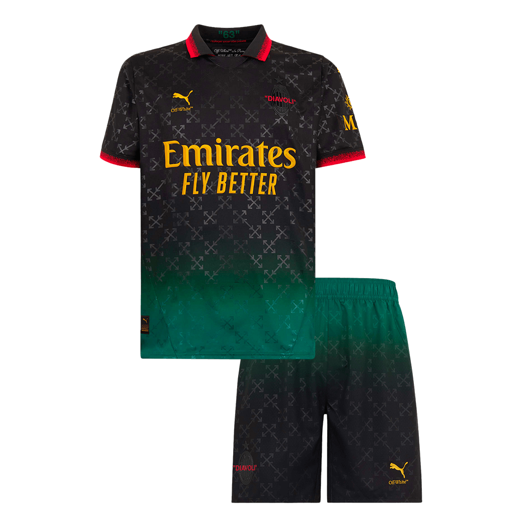 AC Milan Fourth Away Kids Soccer Jerseys Kit 2024/25