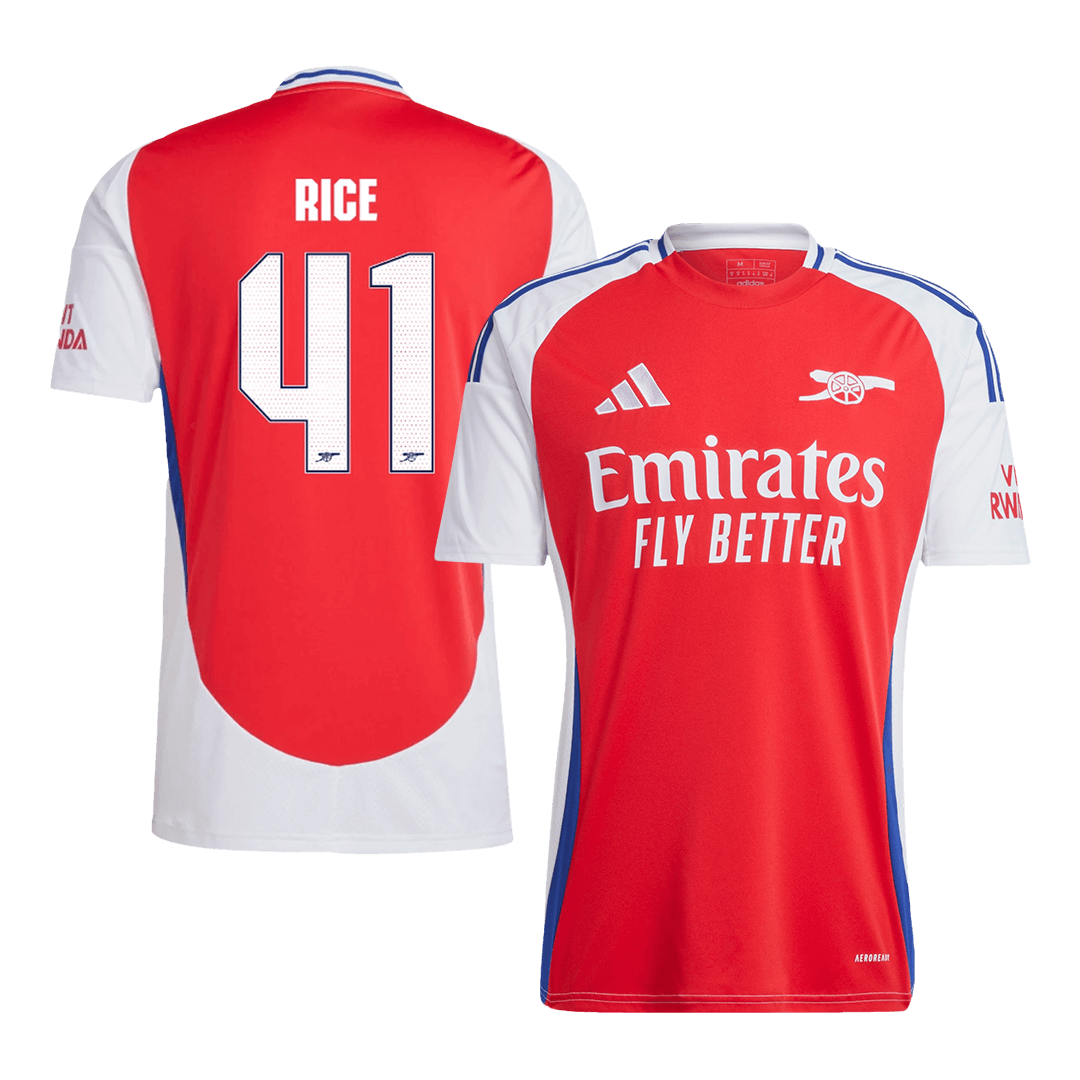 RICE #41 Arsenal Home Soccer Jersey 2024/25 - UCL