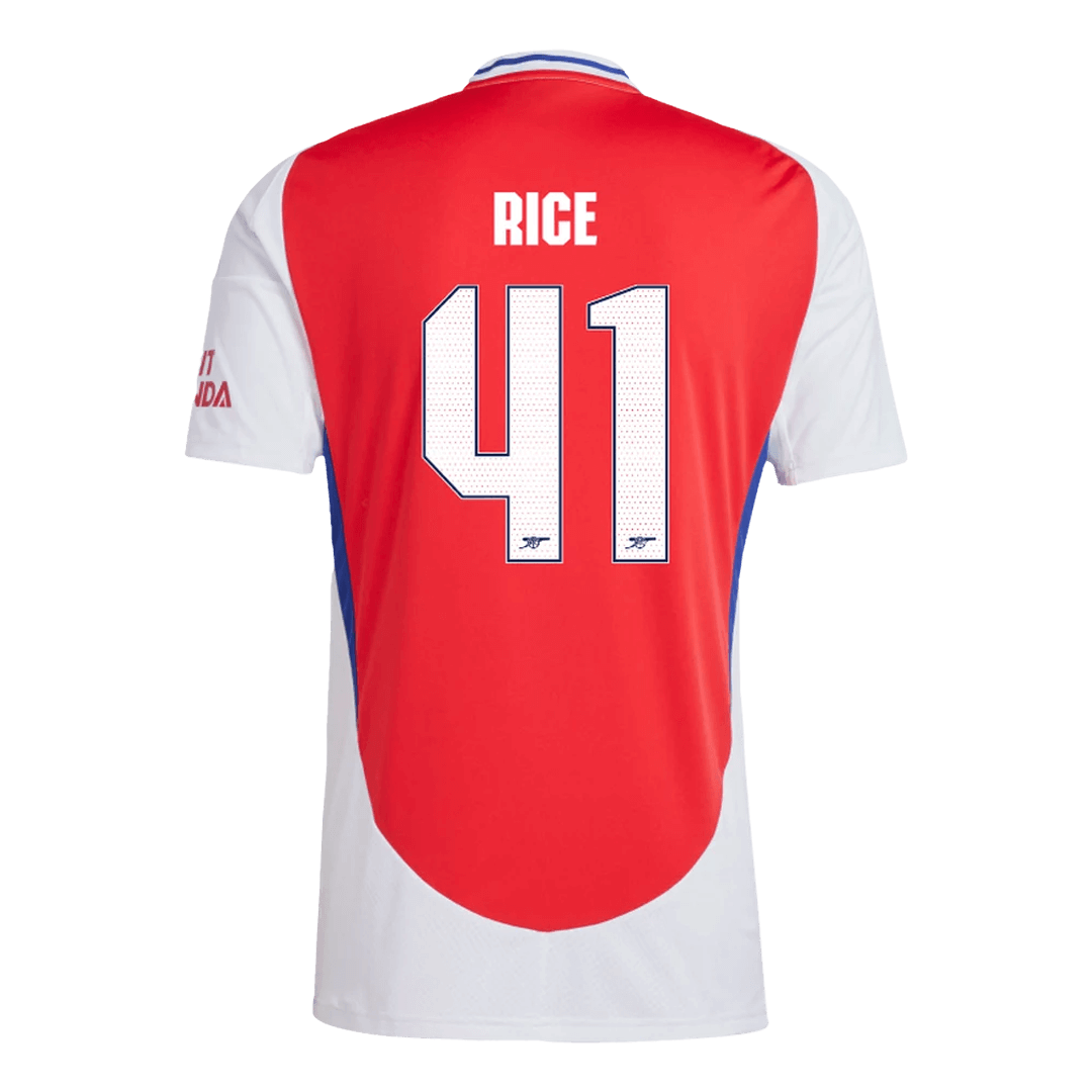 RICE #41 Arsenal Home Soccer Jersey 2024/25 - UCL
