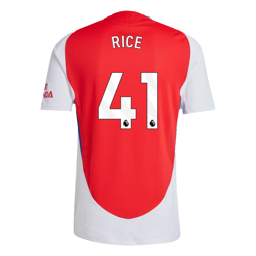 RICE #41 Arsenal Home Authentic Soccer Jersey 2024/25