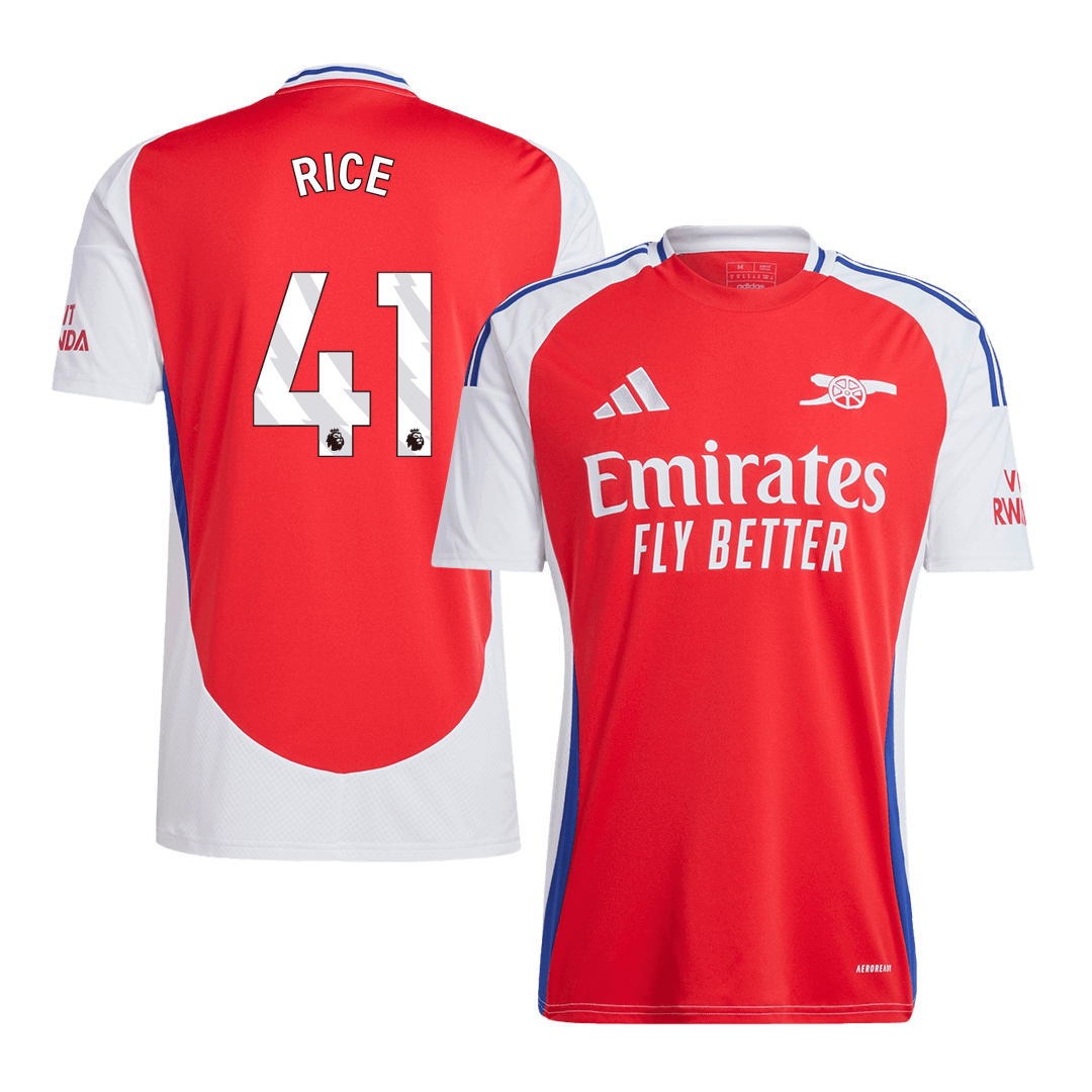 RICE #41 Arsenal Home Soccer Jersey 2024/25