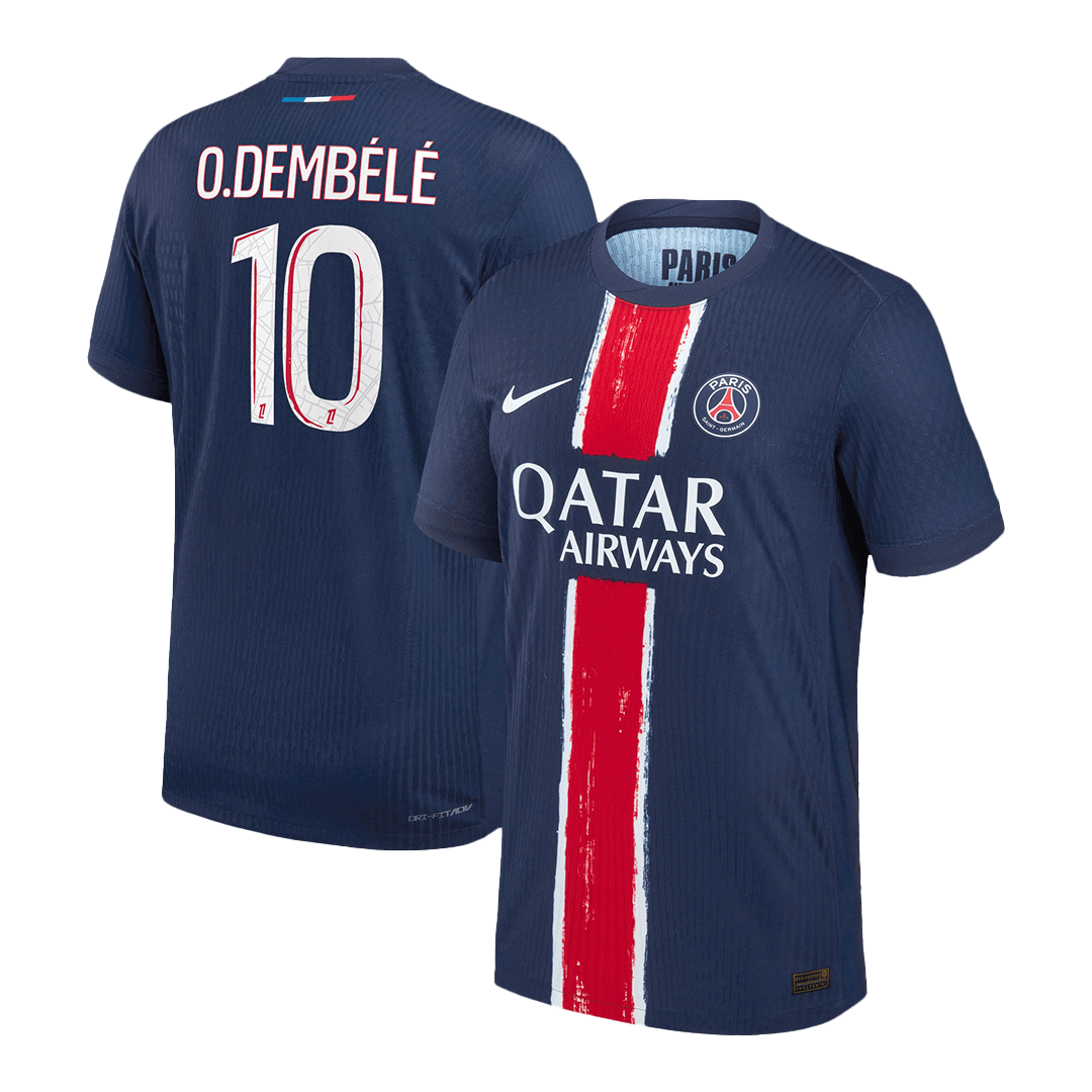 O.DEMBÉLÉ #10 PSG Home Authentic Soccer Jersey 2024/25