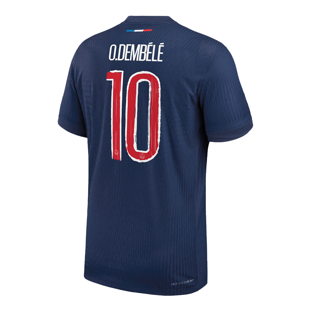 O.DEMBÉLÉ #10 PSG Home Authentic Soccer Jersey 2024/25 - UCL