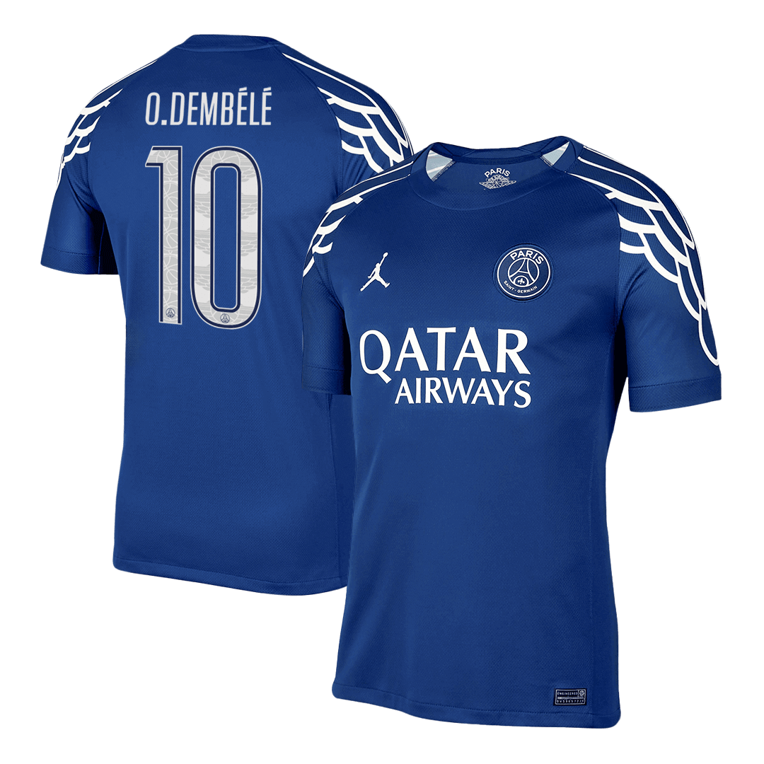 O.DEMBÉLÉ #10 PSG Fourth Away Soccer Jersey 2024/25 -UCL