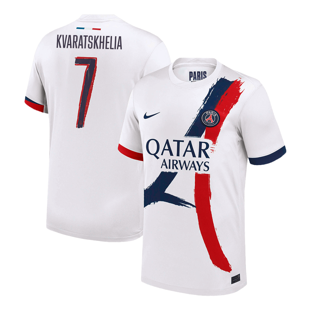 KVARATSKHELIA #7 PSG Away Soccer Jersey 2024/25 - UCL