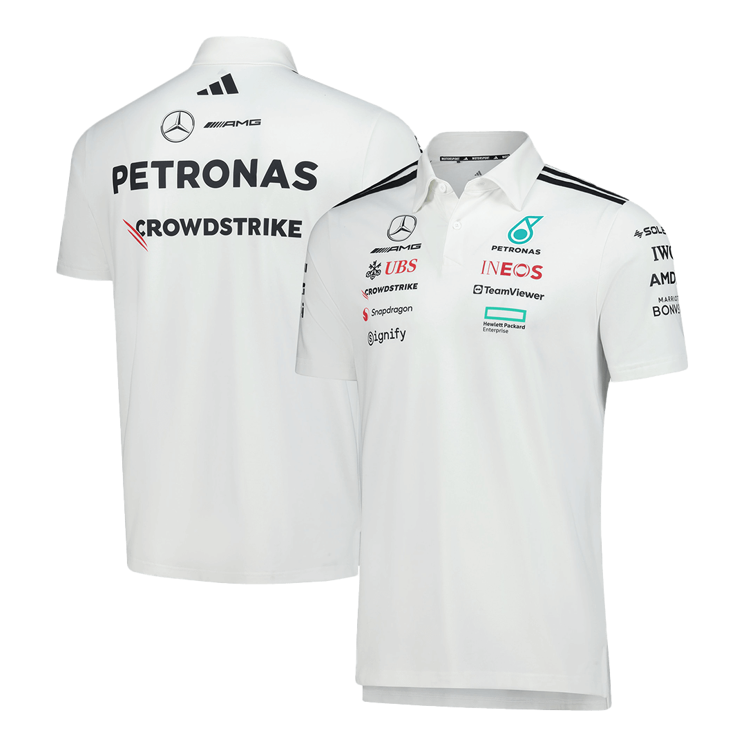 Mercedes AMG Petronas F1 2025 Team Polo White