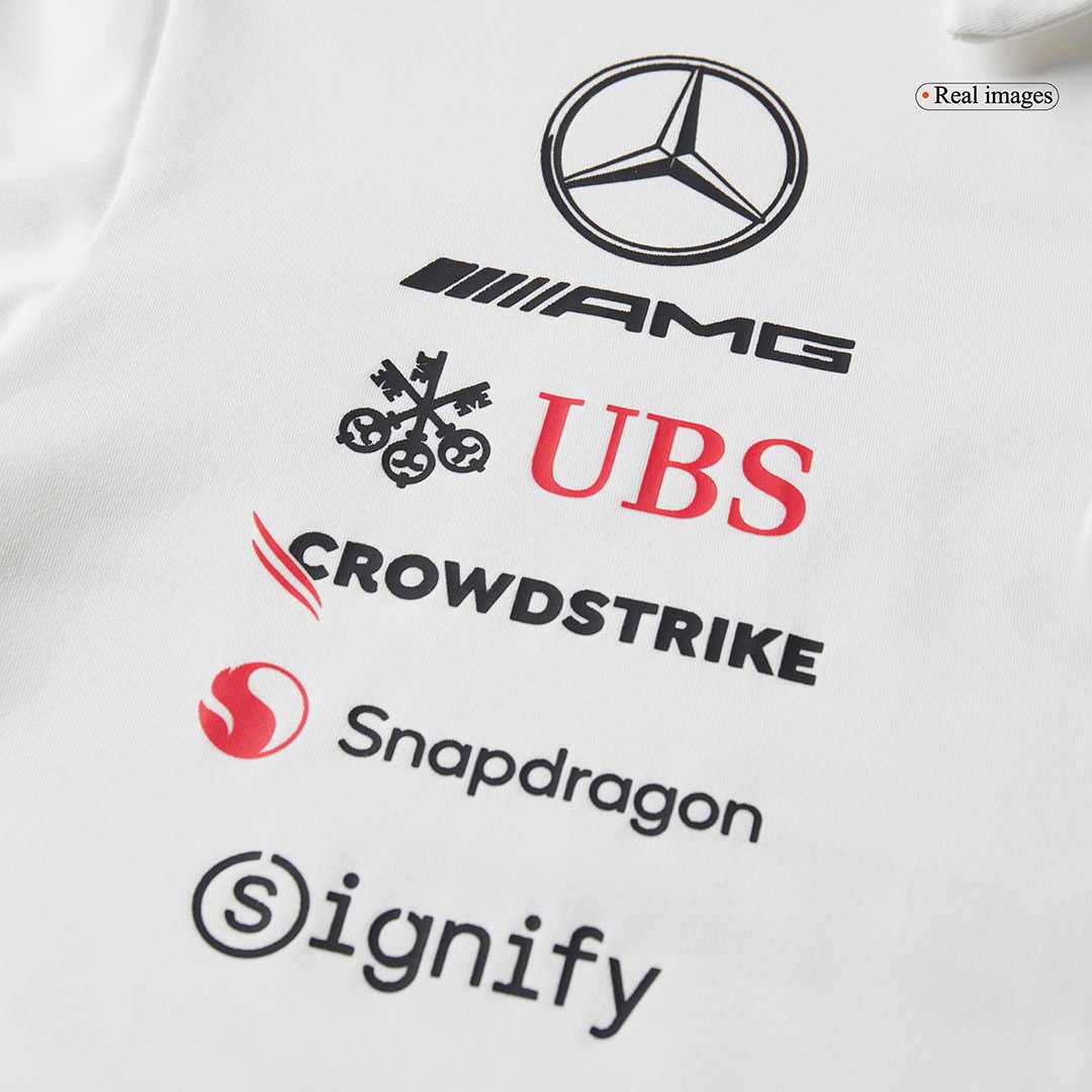 Mercedes AMG Petronas F1 2025 Team Polo White