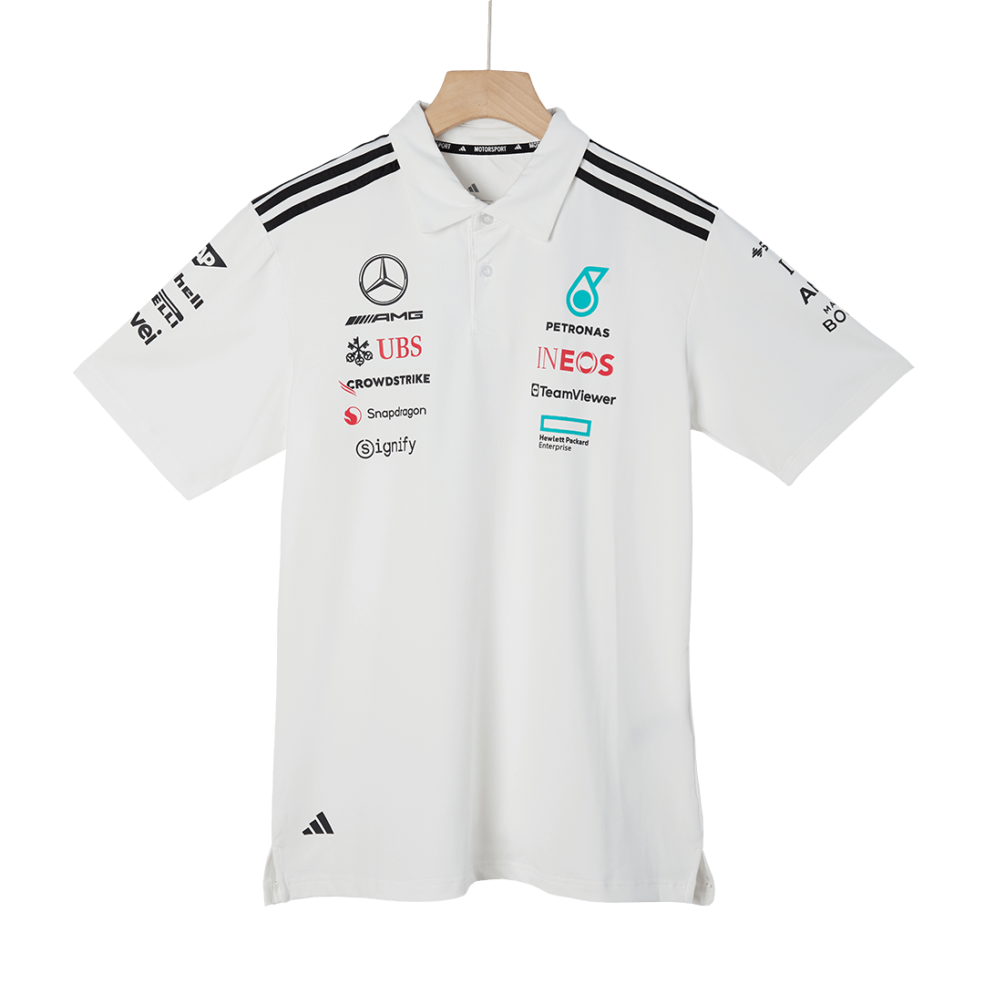 Mercedes AMG Petronas F1 2025 Team Polo White