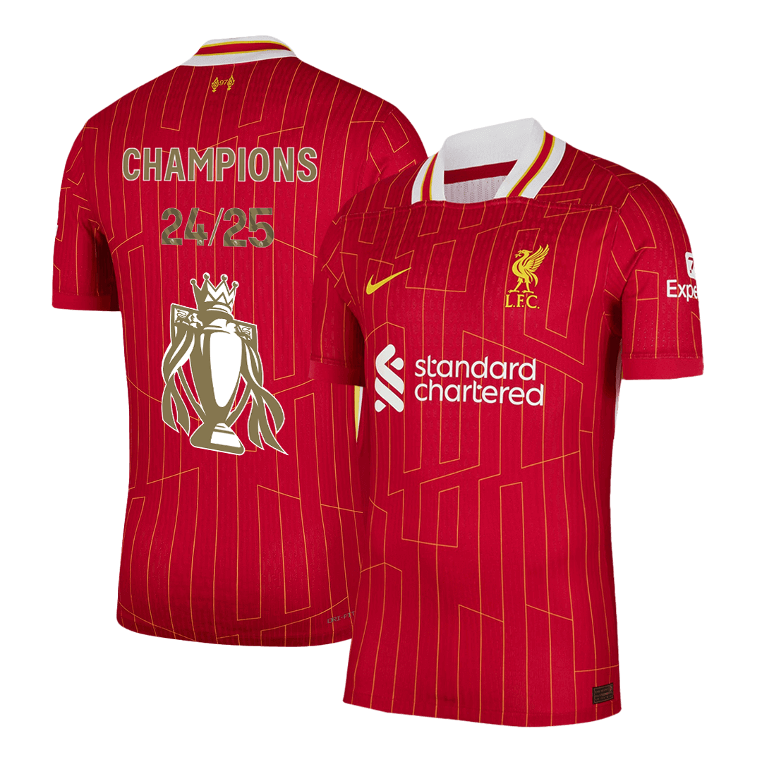 Liverpool Home Authentic Soccer Jersey 2024/25 CHAMPIONS 24/25