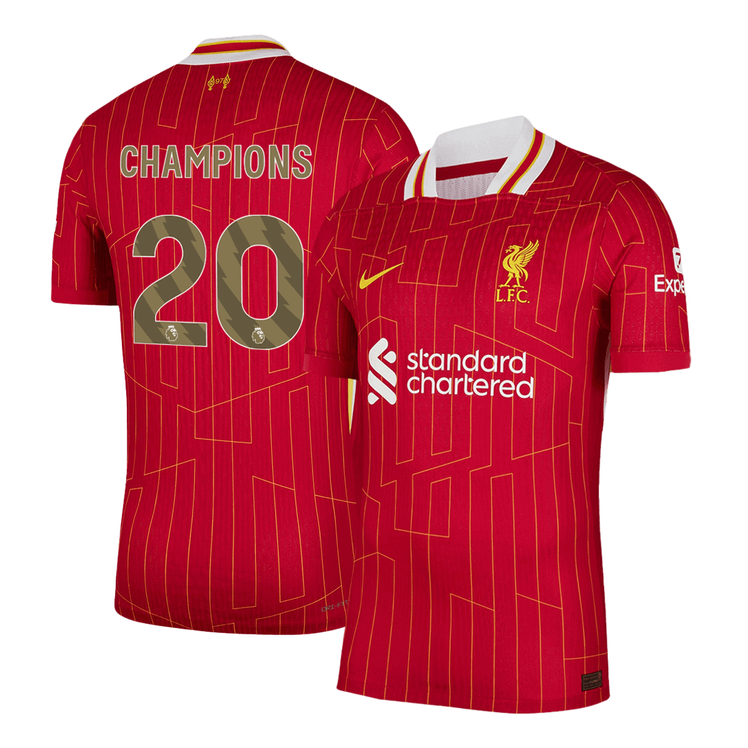CHAMPIONS #20 Liverpool Home Authentic Soccer Jersey 2024/25