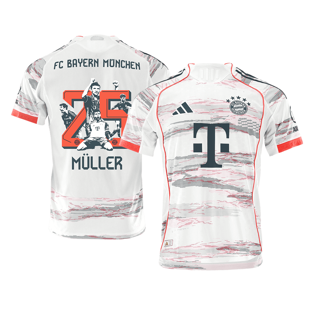 MÜLLER Special #25 Bayern Munich Away Special Authentic Soccer Jersey 2025/26