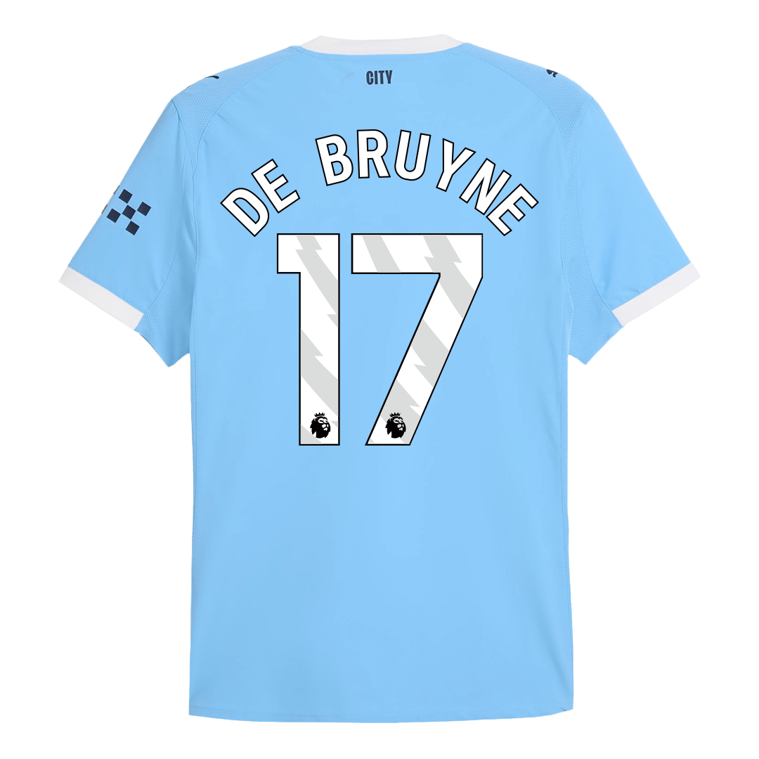 DE BRUYNE #17 Manchester City Home Authentic Soccer Jersey 2025/26