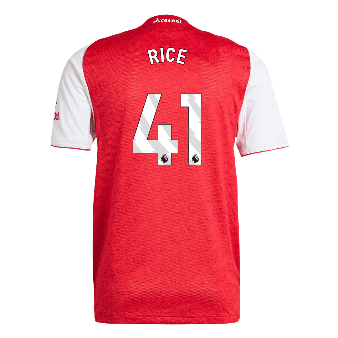 RICE #41 Arsenal Home Authentic Soccer Jersey 2025/26