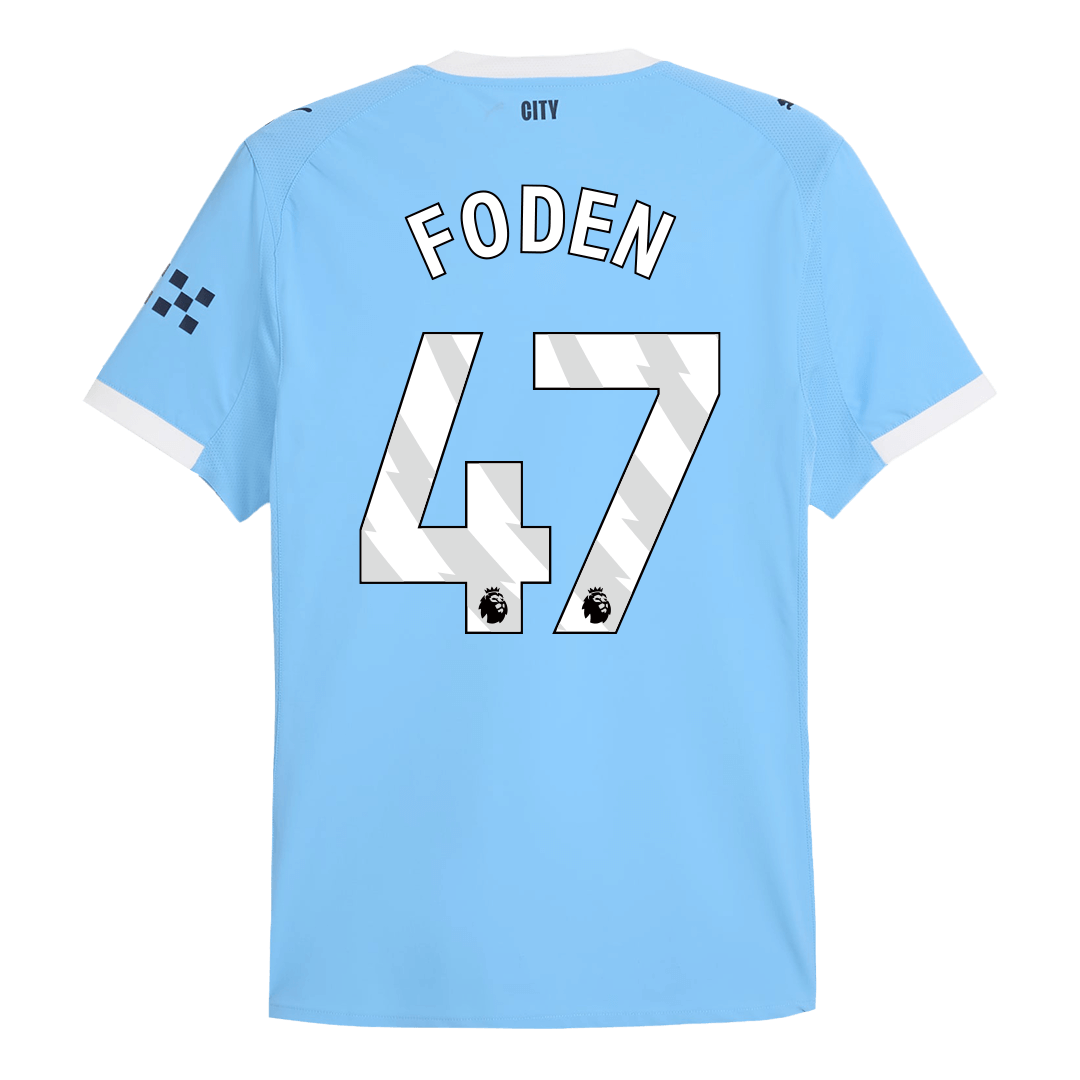 FODEN #47 Manchester City Home Authentic Soccer Jersey 2025/26